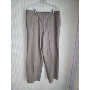 George Pants Mens 40x32 Sand Khaki Elastic Waist Chino Comfort Fit Casual Dressy